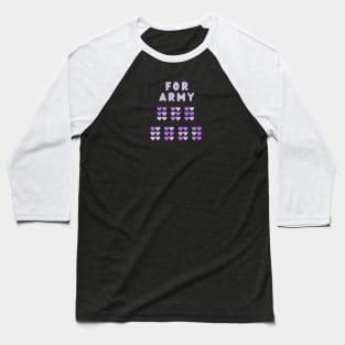 For ARMY Purple Hearts Braille (The Astronaut by Jin of BTS) Baseball T-Shirt